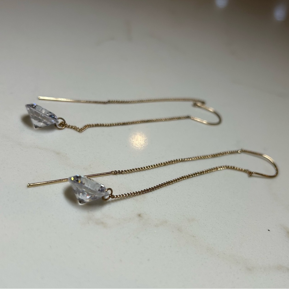 Thread through gem earrings 💎 - Picture 3 of 3